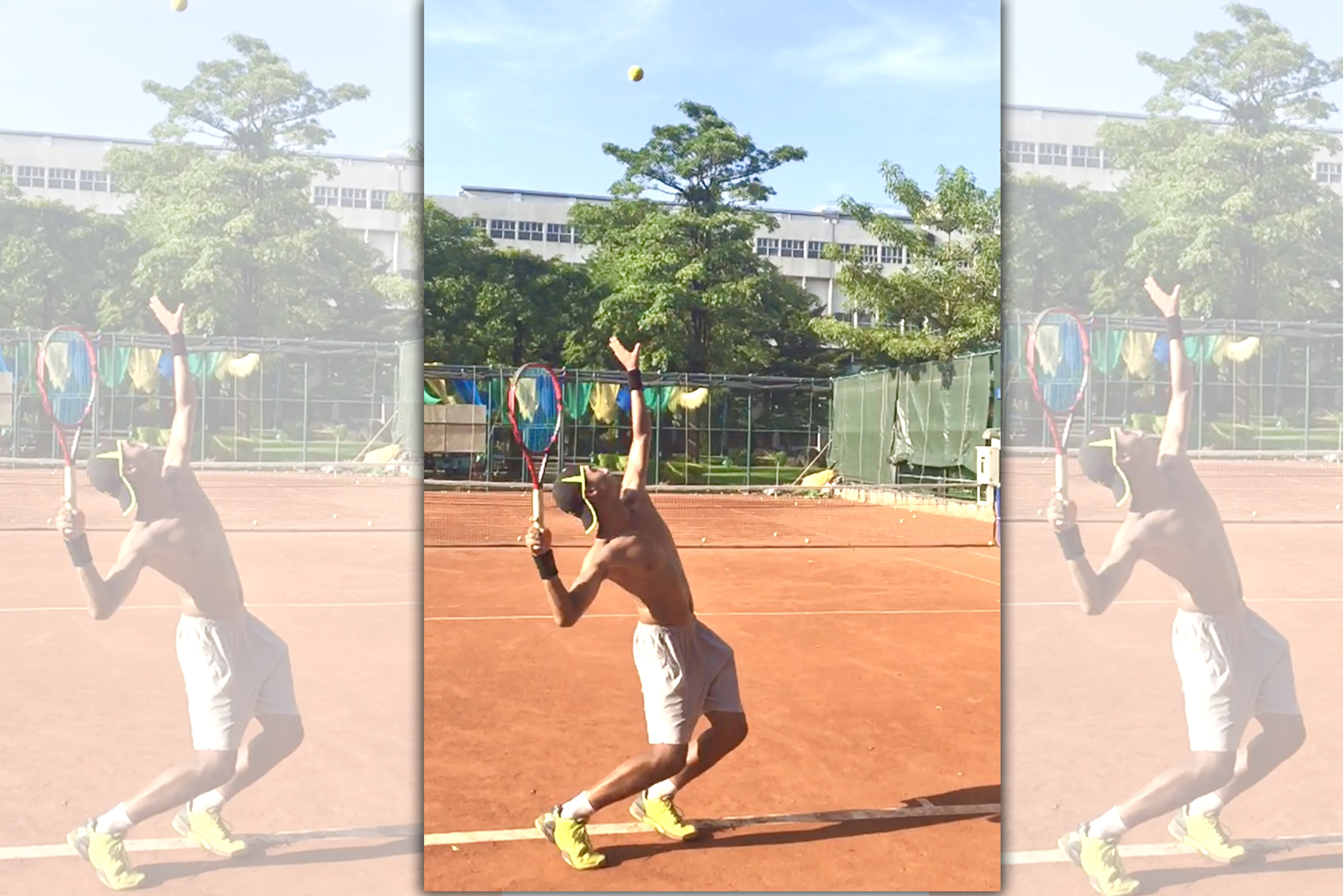 四處征戰的網壇小將，心中的最大的羈絆，正是剪不斷的祖孫情。（讀者提供）