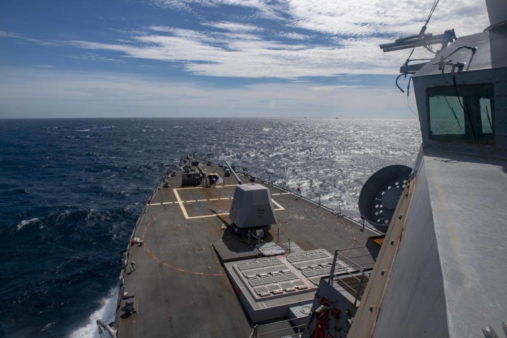 美國第七艦隊上月18日航經台灣海峽，近日又有驅逐艦通過，被視為美國支持台灣的象徵。（翻攝自美軍第七艦隊臉書）