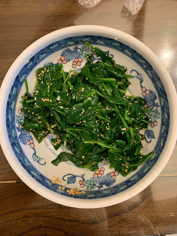 處理好的菠菜。