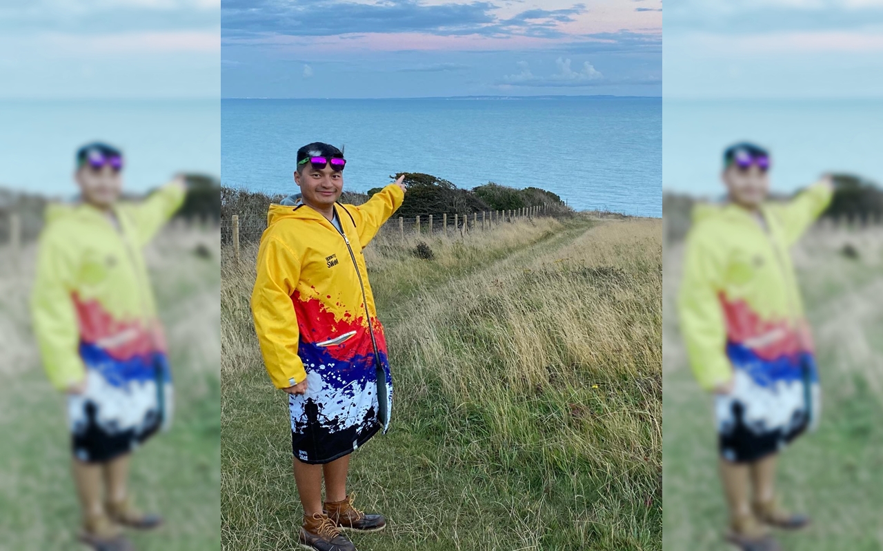 麥震江是香港冰泳選手，日前花費14小時泳渡英吉利海峽，成為香港第一人。（翻攝自Chun Kong MAK - Hong Kong Ice Flyer臉書）