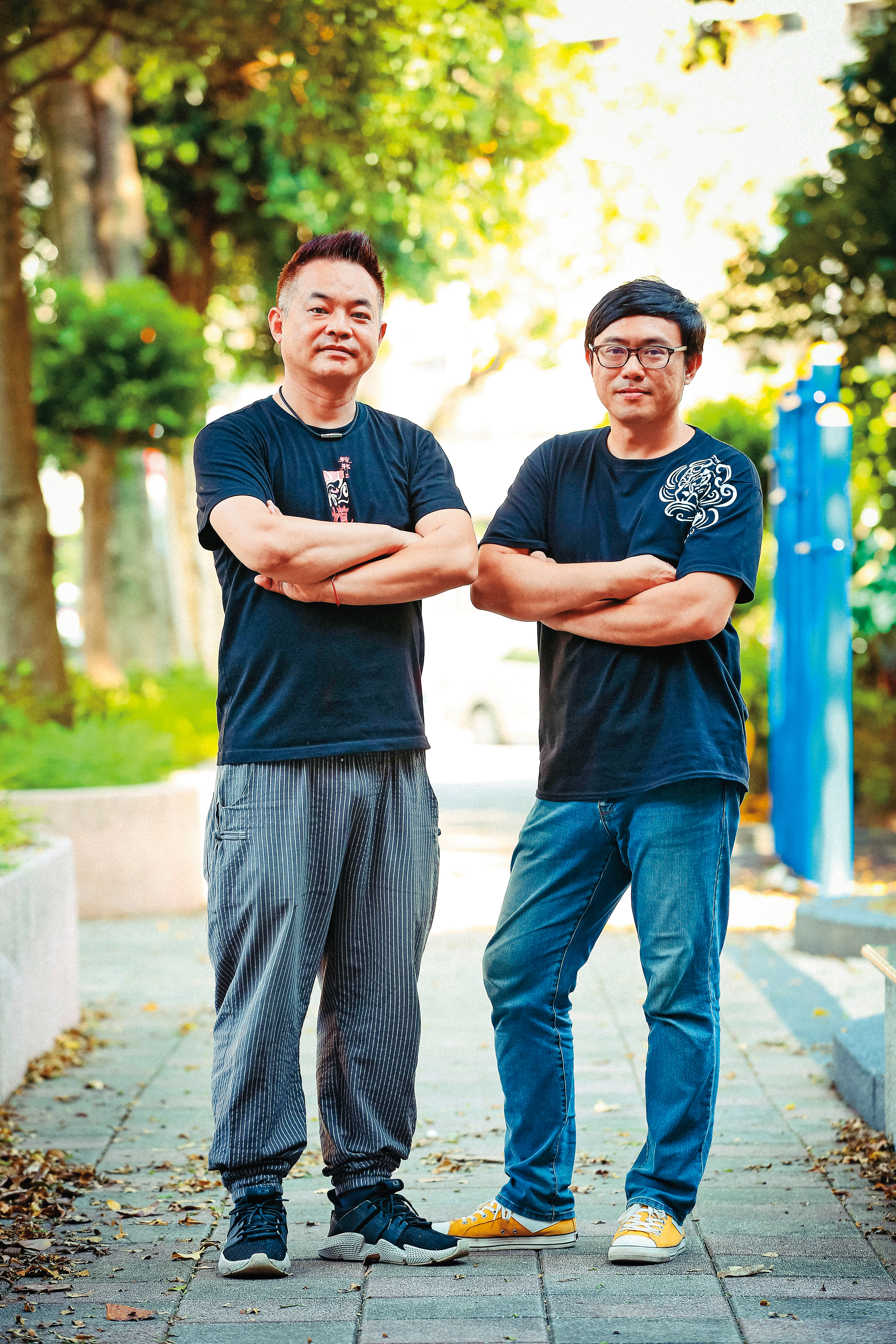 監製鄒介中(左)與導演廖士涵(右)合作拍片,聯手拓展台灣恐怖類型電影新素材。