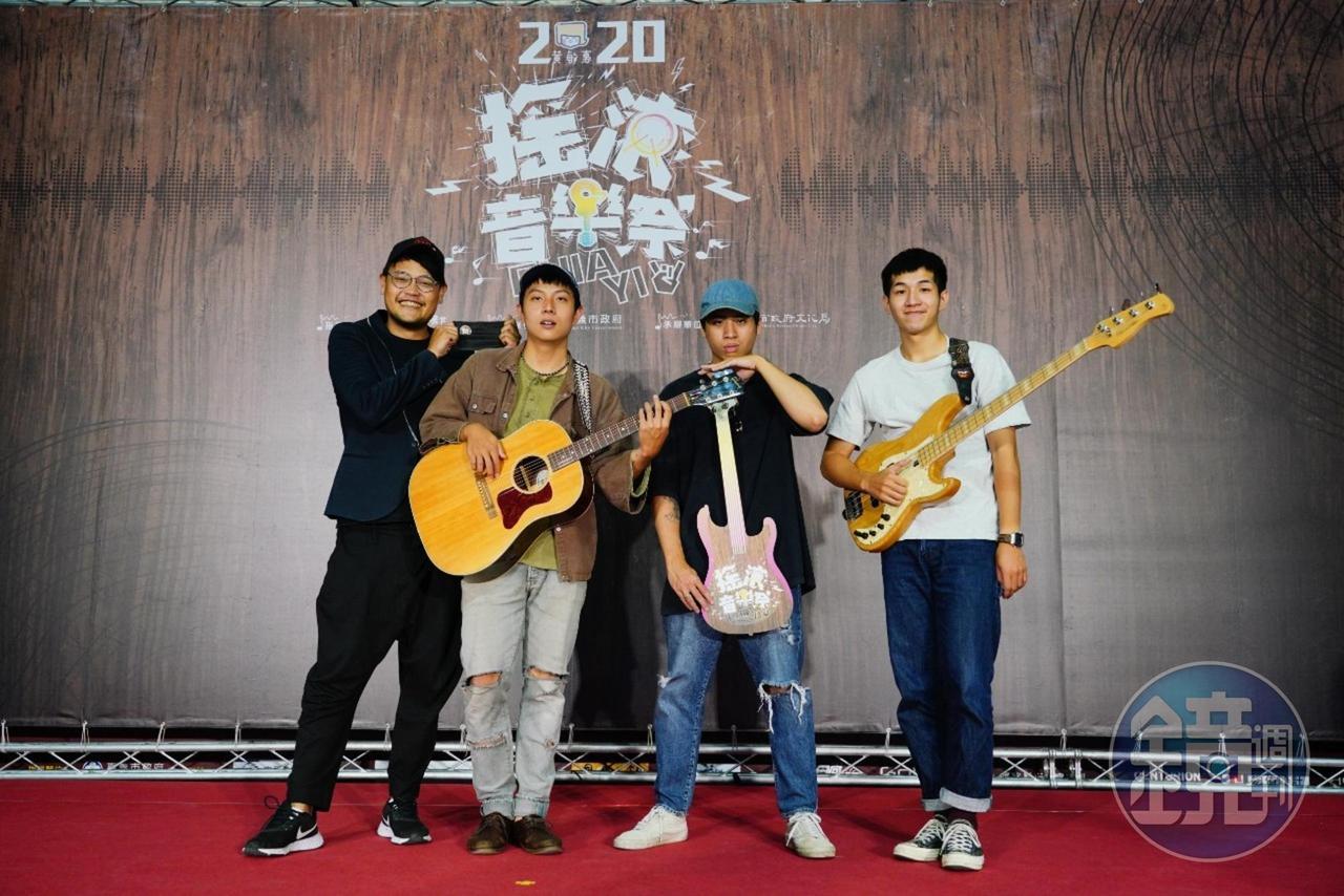 蘇打綠團長阿福(左)積極培育新生代樂團,他旗下由謝博安領軍的樂團鹿洐人也將參加嘉義搖滾音樂祭。
