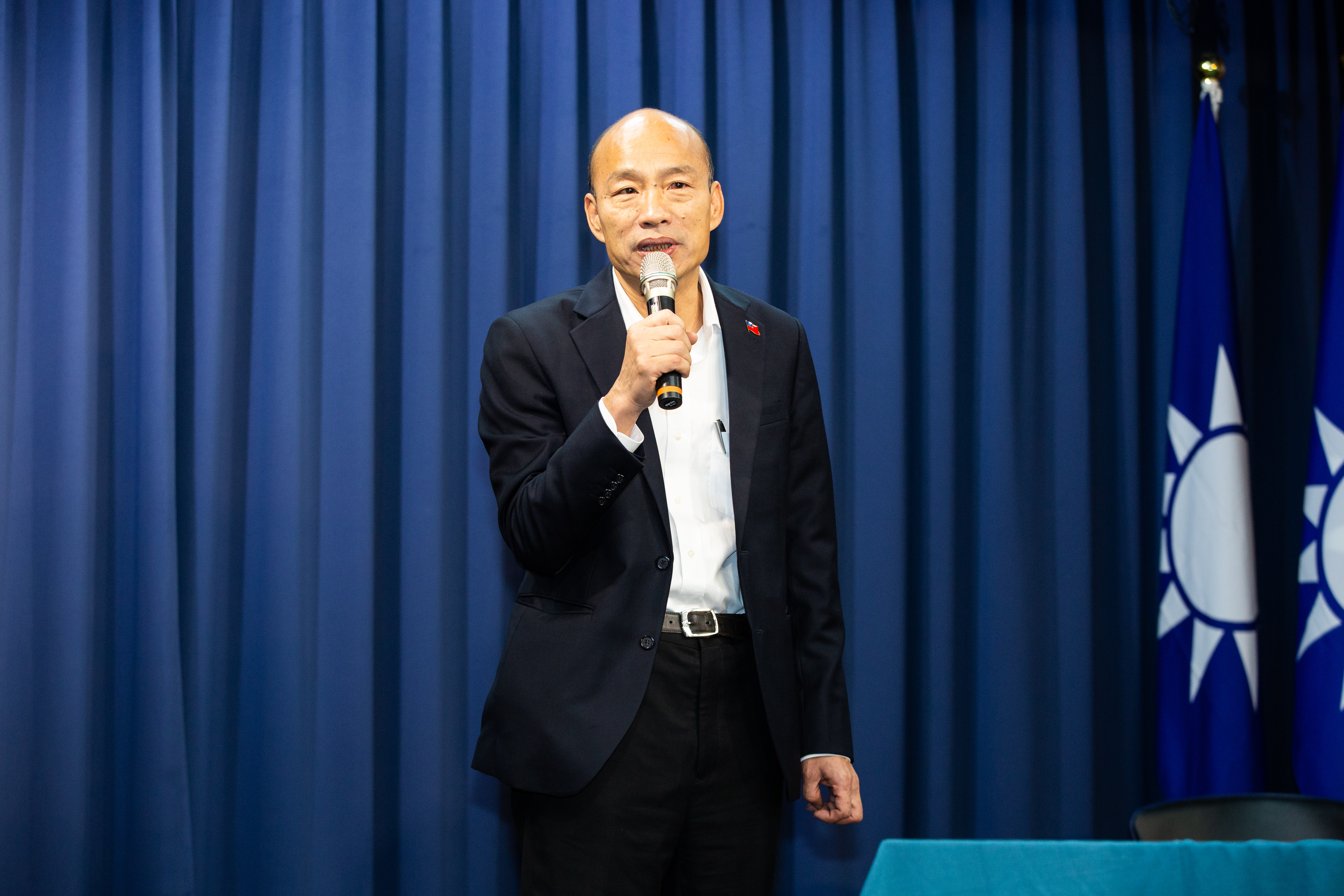 周玉蔻昨爆料，因前高雄市長韓國瑜（圖）有意參選台北市長，蔣萬安才會那麼早就「被逼表態」。（本刊資料照）