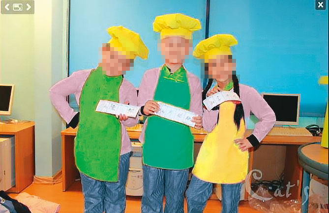 凱斯幼兒園2樓教室不符消防法規,園方卻讓孩童在內上課,罔顧安全。(圖經變裝變色處理,翻攝凱斯幼兒園官網)