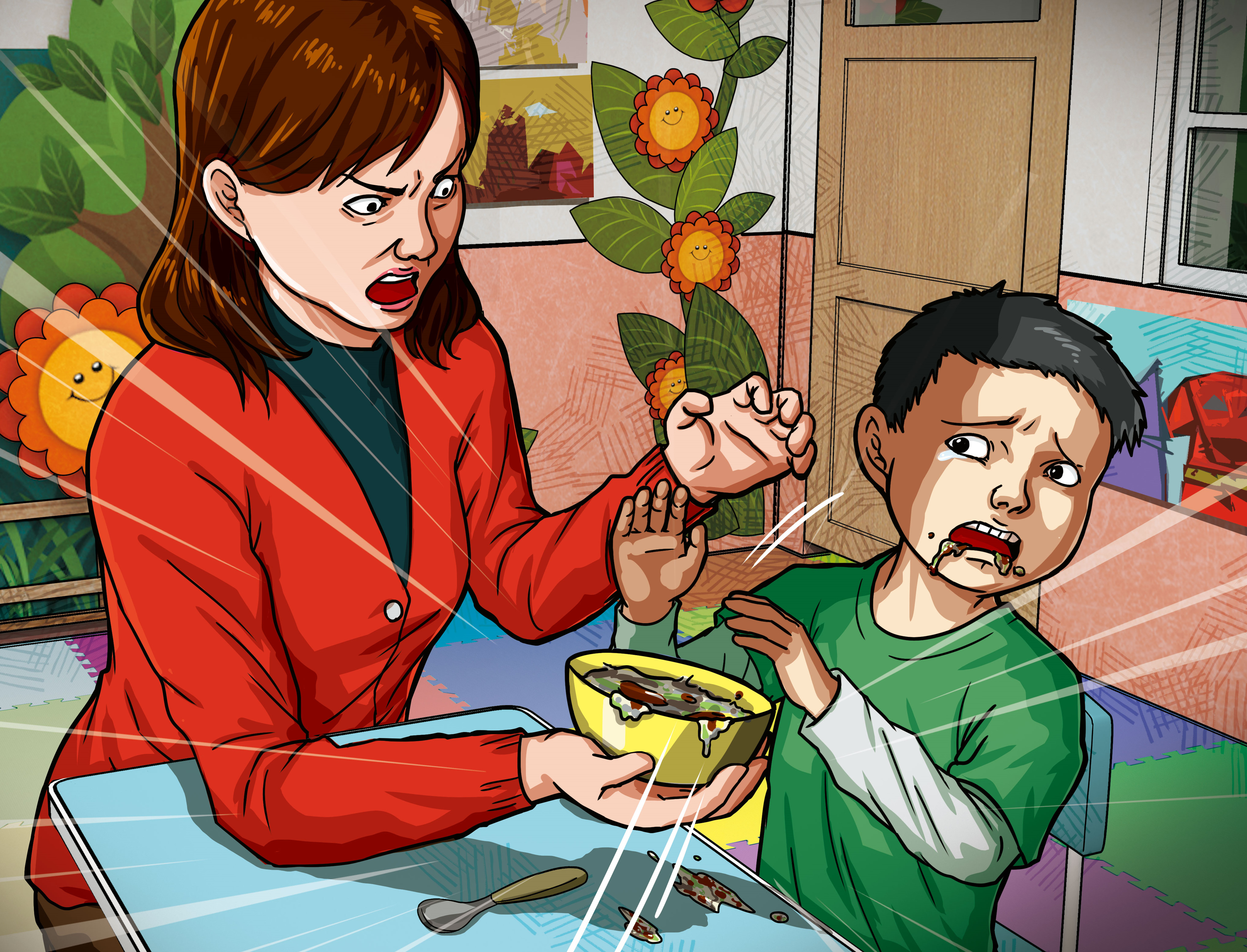 凱斯幼兒園陳姓前老師遭控虐童，甚至強逼小孩吃嘔吐物。（圖為示意畫面）