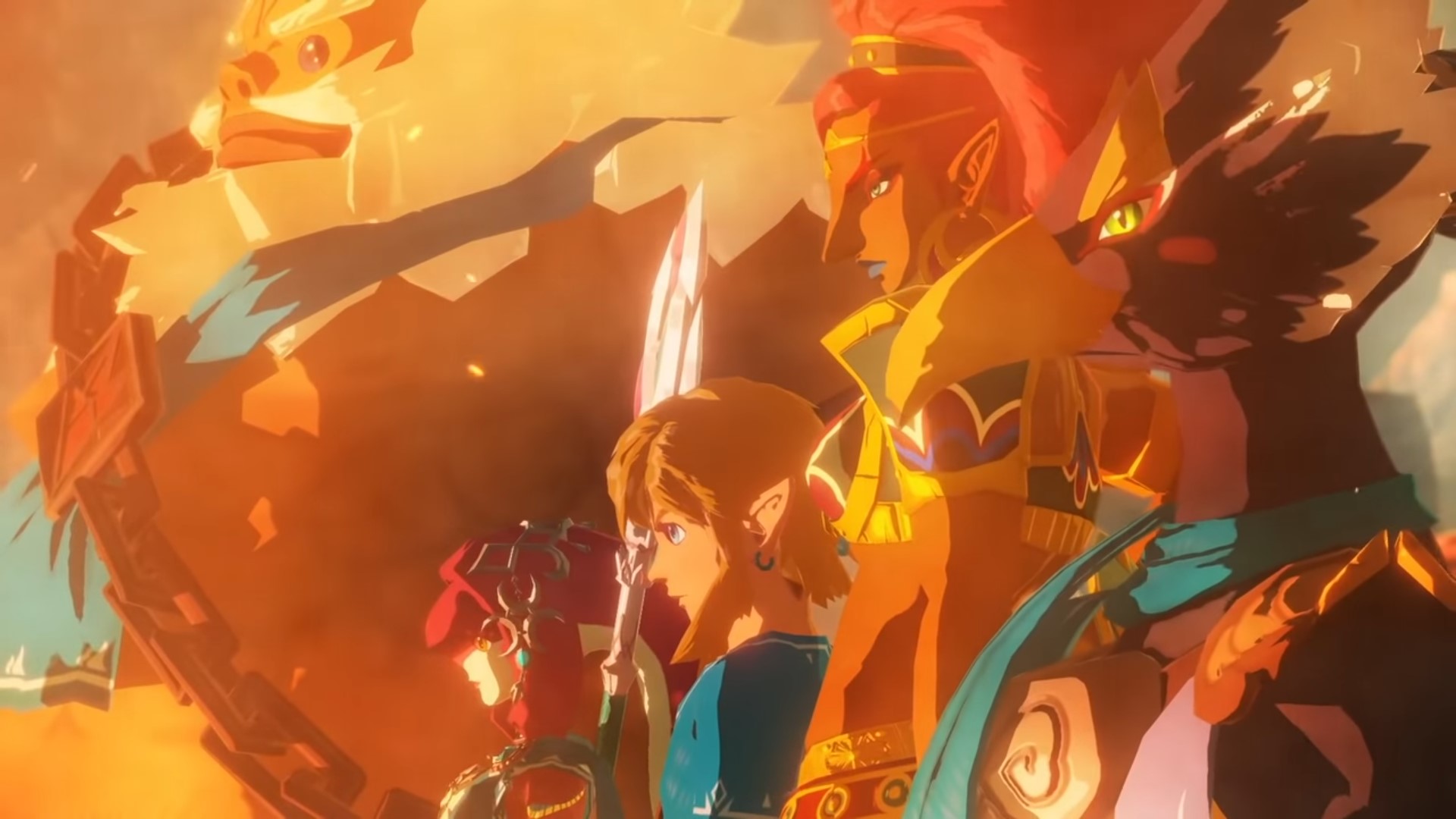 任天堂突襲發表新作《ZELDA無雙 災厄啟示錄》，除林克外，玩家也將能操作「四英傑」。（翻攝自Nintendo HK官方頻道）