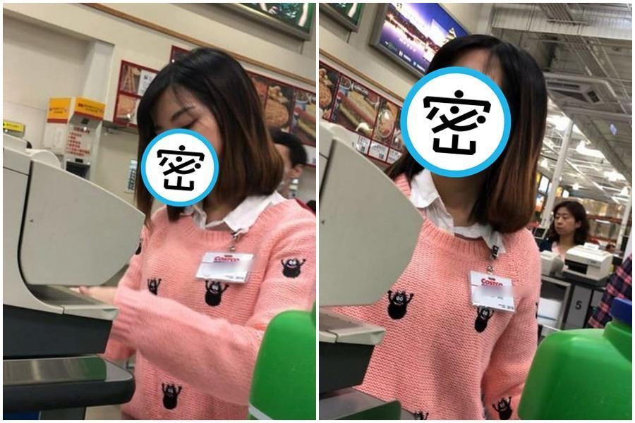 神似圍棋女神「黑嘉嘉」正妹收銀員，引起大票網友暴動。（翻攝自臉書）