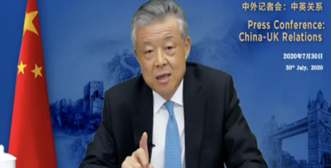 中國駐英大使劉曉明近日被抓包在推特按讚一則「絲襪足交」性愛影片，消息傳出後引起網友熱議。（翻攝中國駐英大使館）