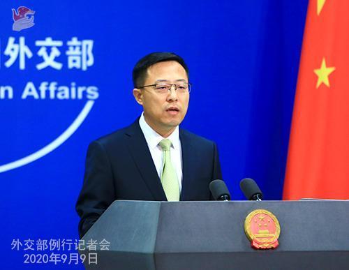 中國外交部發言人趙立堅回應美國國務卿蓬佩奧發言。(翻攝中國外交部網站)