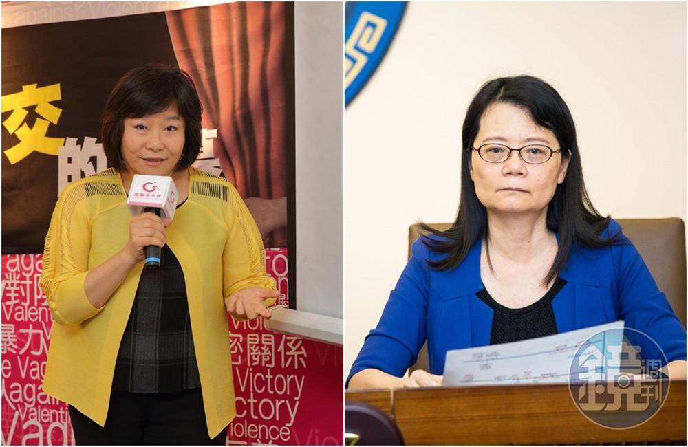監察委員紀惠容(左)、王美玉(右)認為丁允恭於任職高雄市新聞局長期間行為不檢,已申請自動調查。