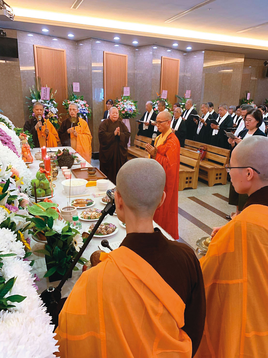 靈鷲山基金會去年在台北市第二殯儀館,為孫伯英及其他刑案死者超渡。(法醫研究所提供)