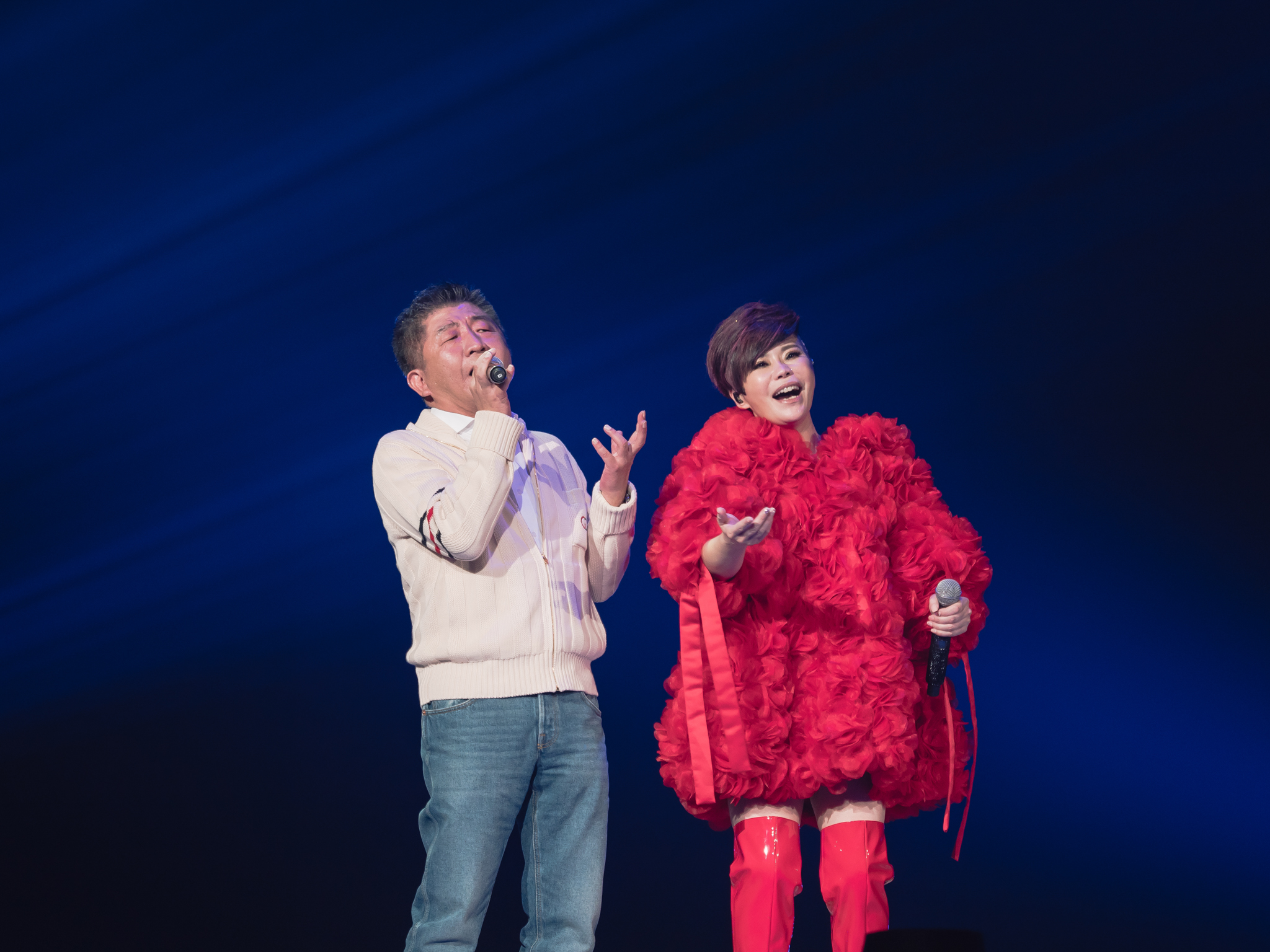 陳時中的歌聲被詹雅雯稱讚很有男子氣魄。（寬宏藝術提供）