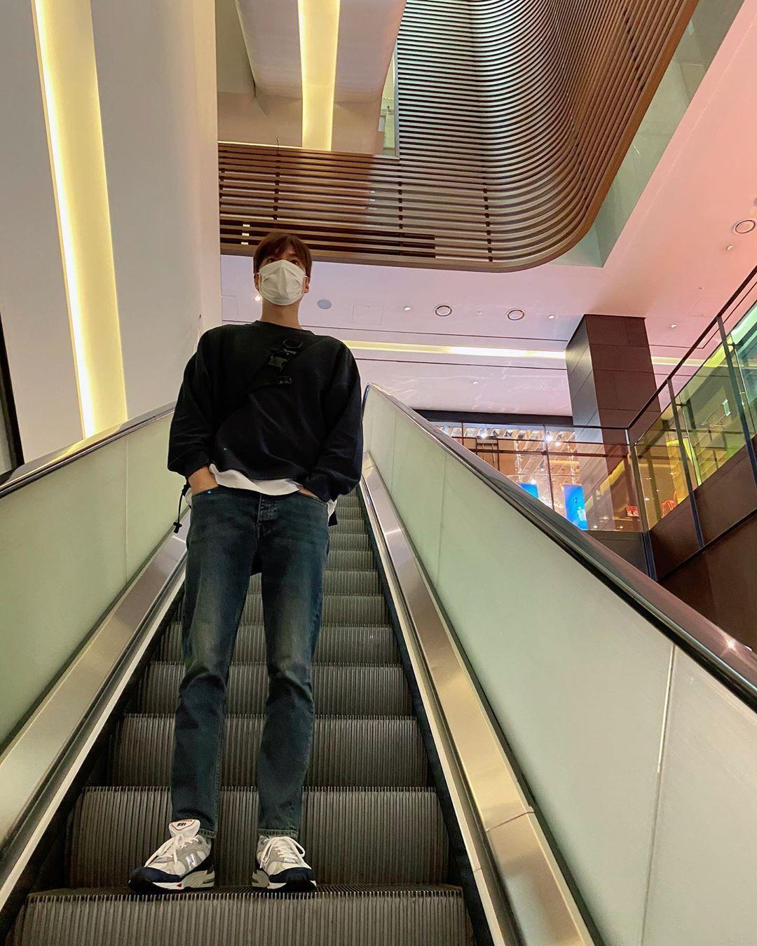 逛不成超市的李敏鎬不知道有沒有嘟嘟嘴做出失望表情呢。(翻攝自李敏鎬IG)