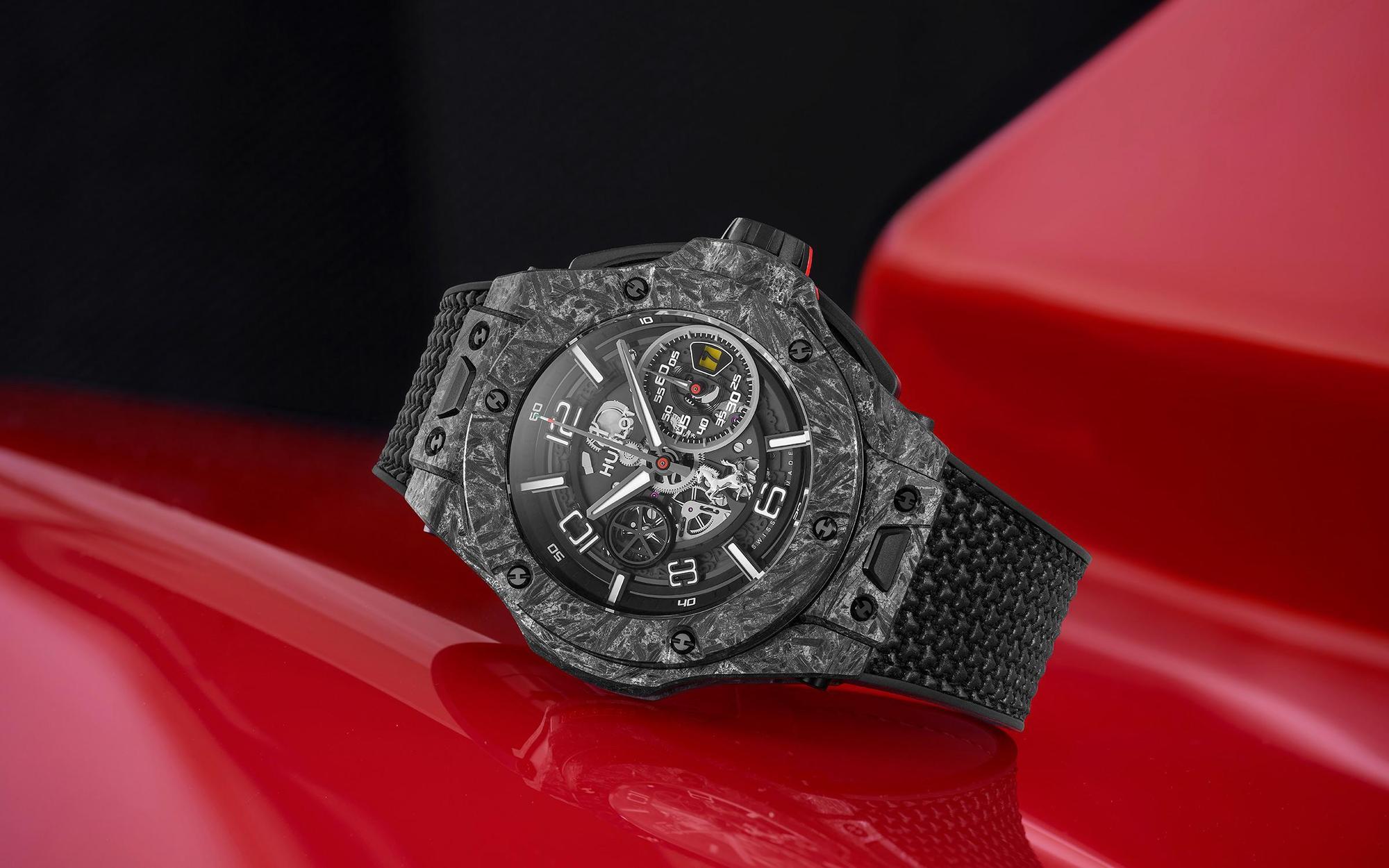 2011年起宇舶錶與FERRARI合作至今推出過不少聯名錶款，而最新的作品是這只Big Bang 法拉利 1000 GP紀念錶。