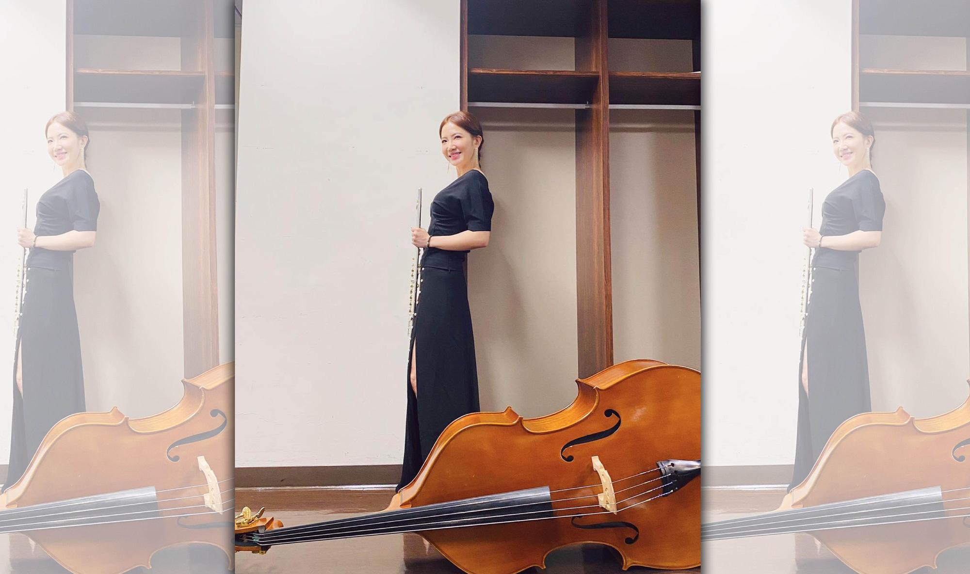 謝忻站上國家音樂廳舞台演奏,讓她勾起回憶。(翻攝自謝忻臉書)