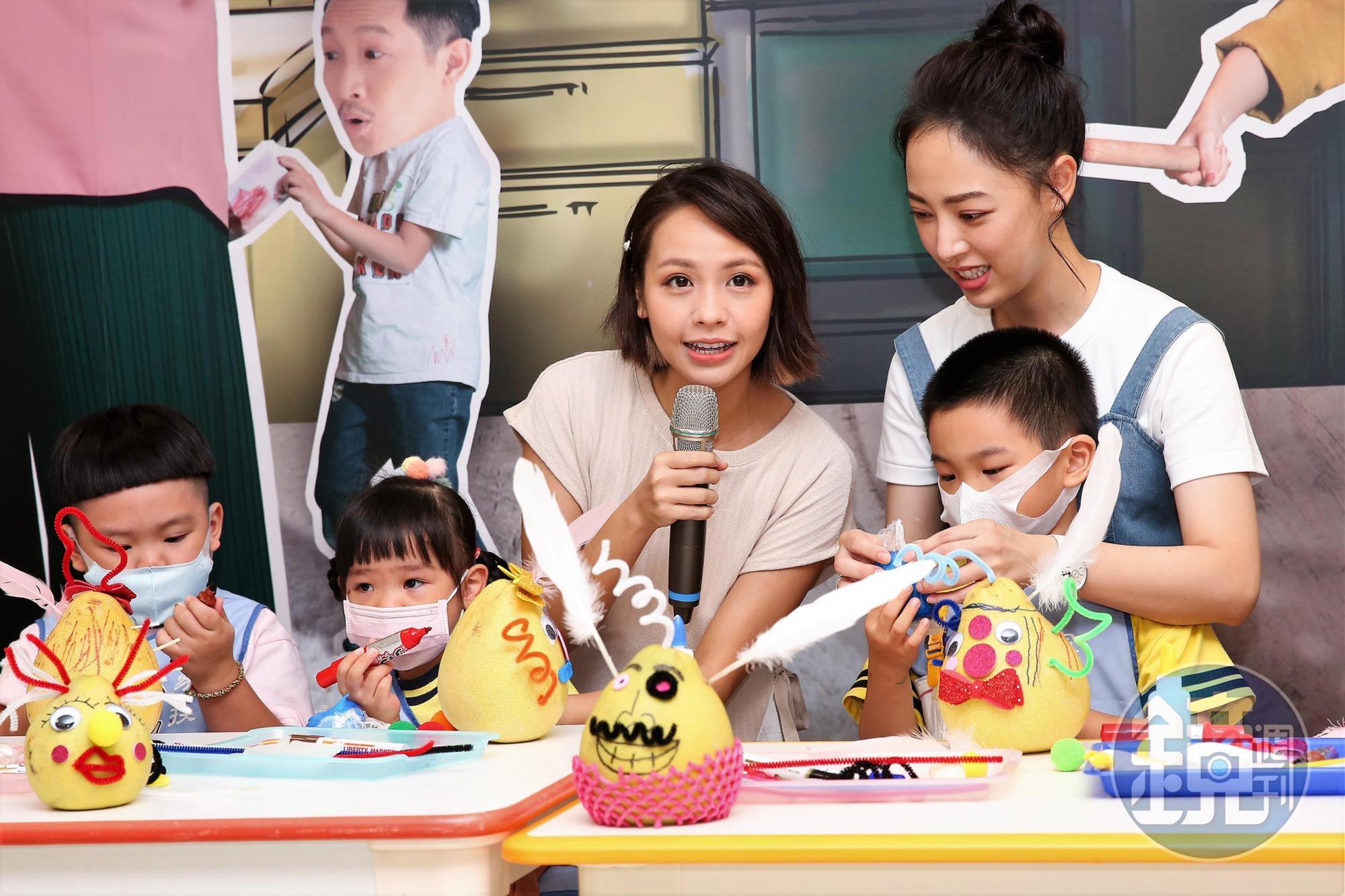 黃姵嘉（中）自曝喜歡小孩不排斥「先有後婚」，更期待自己3年內能當媽媽。