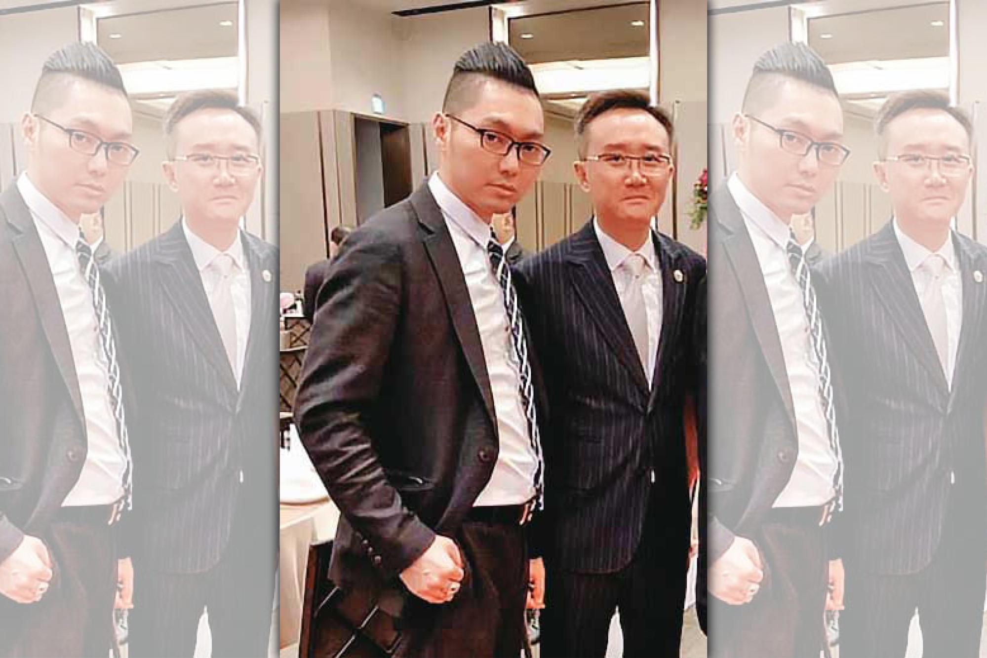 連千毅(左)的「阿兄」謝育全(右)批連只要上了直播台,就像乩童被降駕、不受控制。(讀者提供)