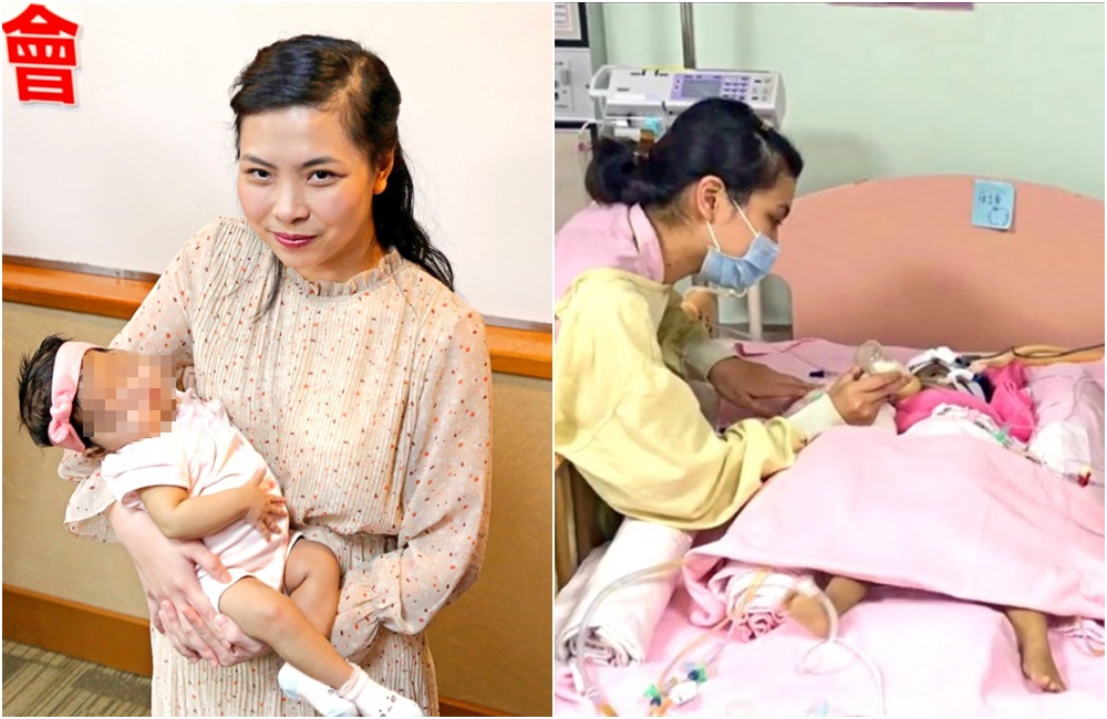 越南國家電視台女主播黎雲臺妝寫信求助台北榮總，希望能讓9個月大的女兒在台灣進行換肝手術，最終順利取得簽證，手術結果母女均安。（北榮提供）