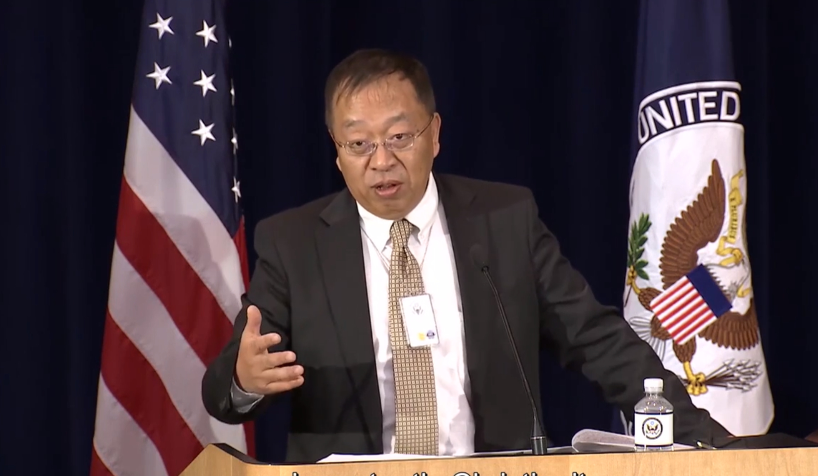 余茂春（圖）因主張美國應強硬對抗中國，不僅被余氏家族痛斥是「漢奸」，還把他從故鄉安徽族譜中除名。（翻攝自美國國務院）