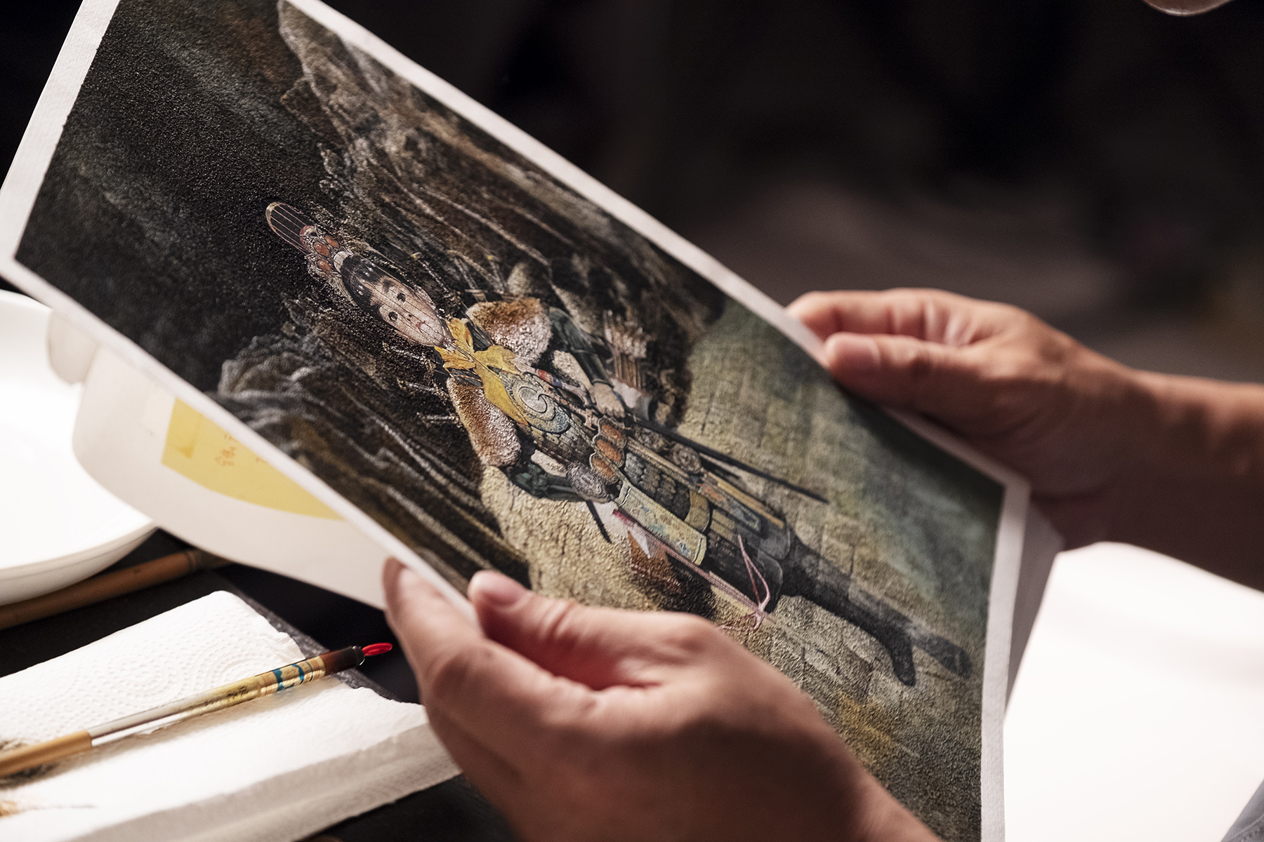 傳奇漫畫家鄭問紀錄片《千年一問》透過2D、3D、手繪等多重動畫技法，磅礴呈現鄭問筆下的武俠江湖。（牽猴子提供）