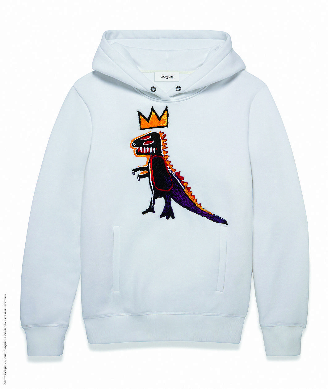 COACH x Jean-Michel Basquiat聯名系列聯名連帽衛衣。NT$11,800。(COACH提供)