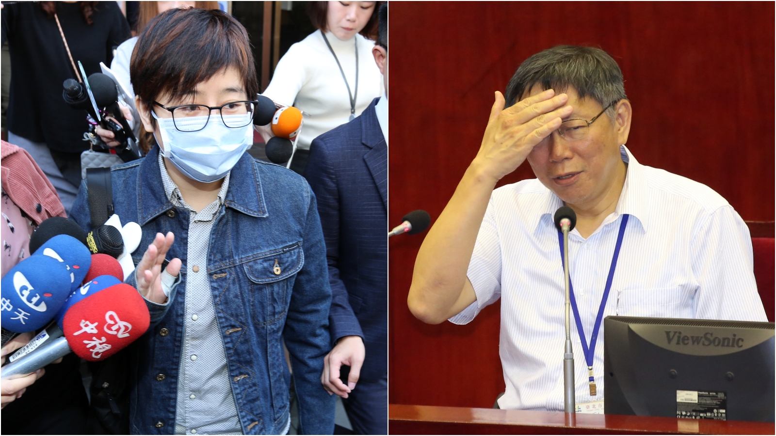 卡神楊蕙如（左）嗆柯文哲約時間出來對質談欠款一事。（本刊資料照）