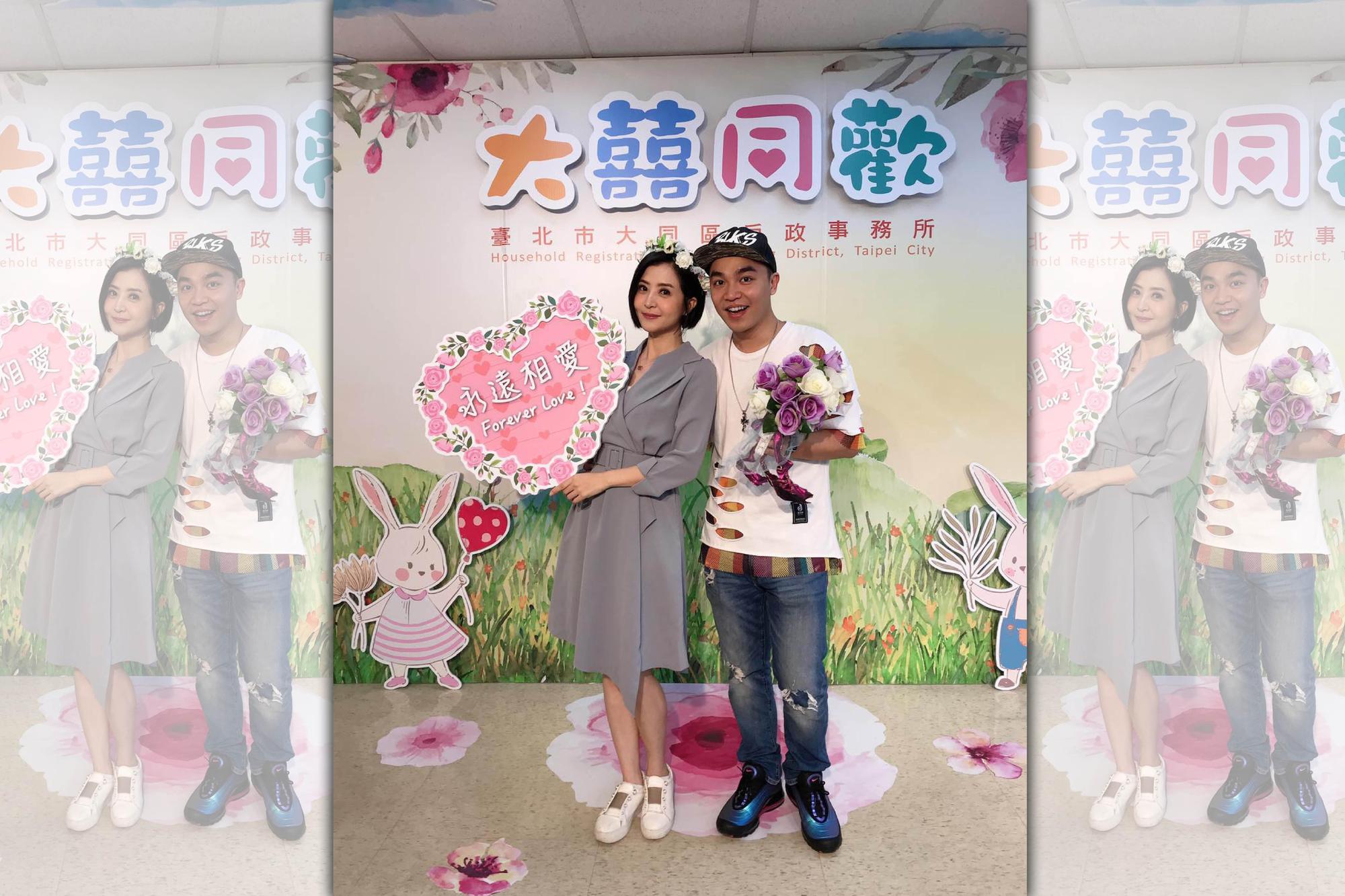 李亮瑾在臉書報喜,除了透露去年就已與張峰奇登記結婚外,也宣布了懷孕喜訊。(翻攝自李亮瑾臉書)