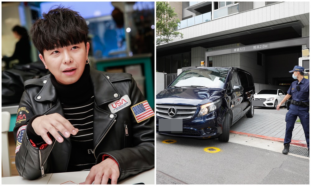 藝人小鬼黃鴻升的遺體在父親、經紀人及親友等陪同下，送往北市二殯由地檢署檢察官進行相驗。