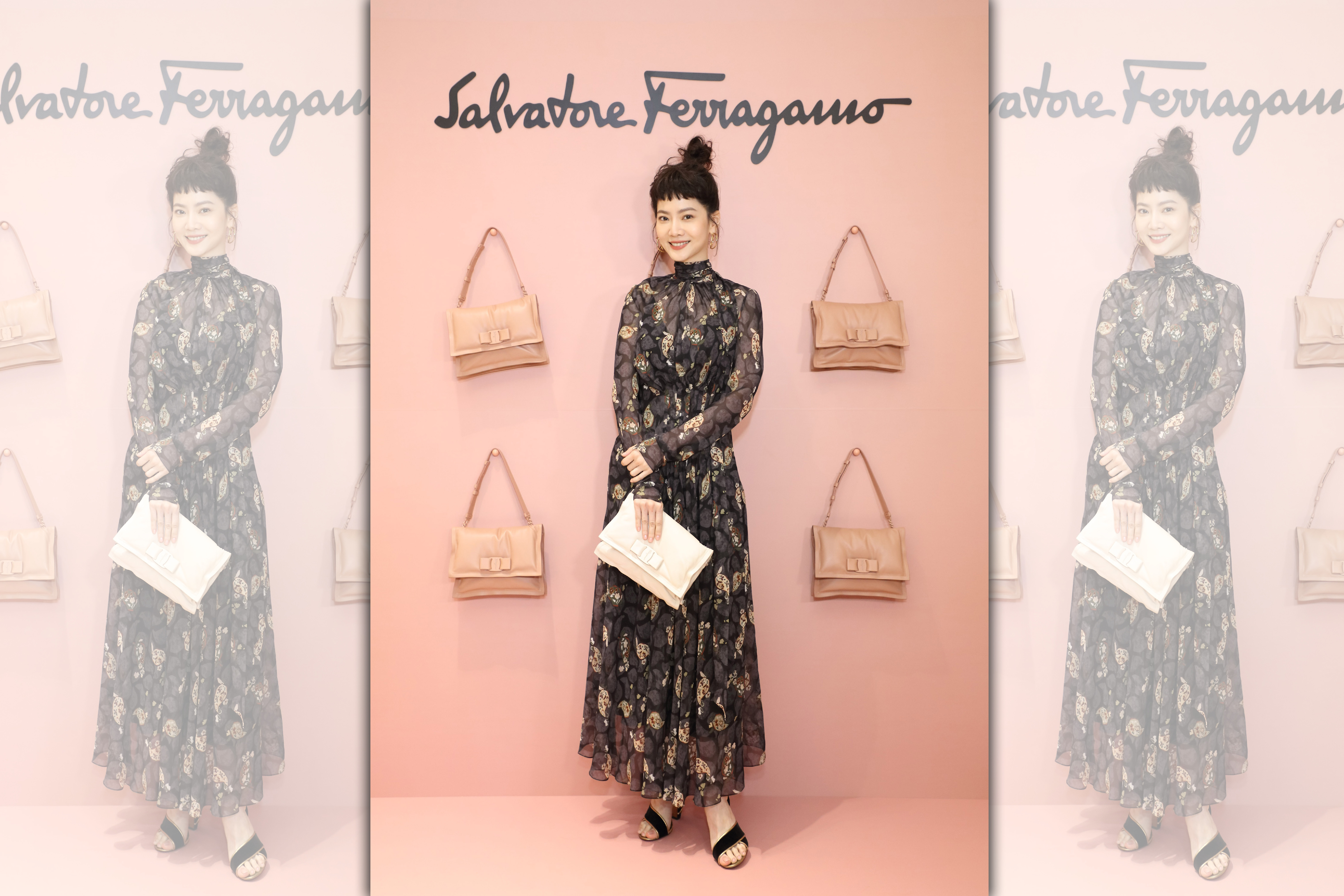 曾之喬今參加時尚品牌的活動，她說小鬼是很照顧她的大哥哥，忍不住淚灑現場。（Ferragamo提供）