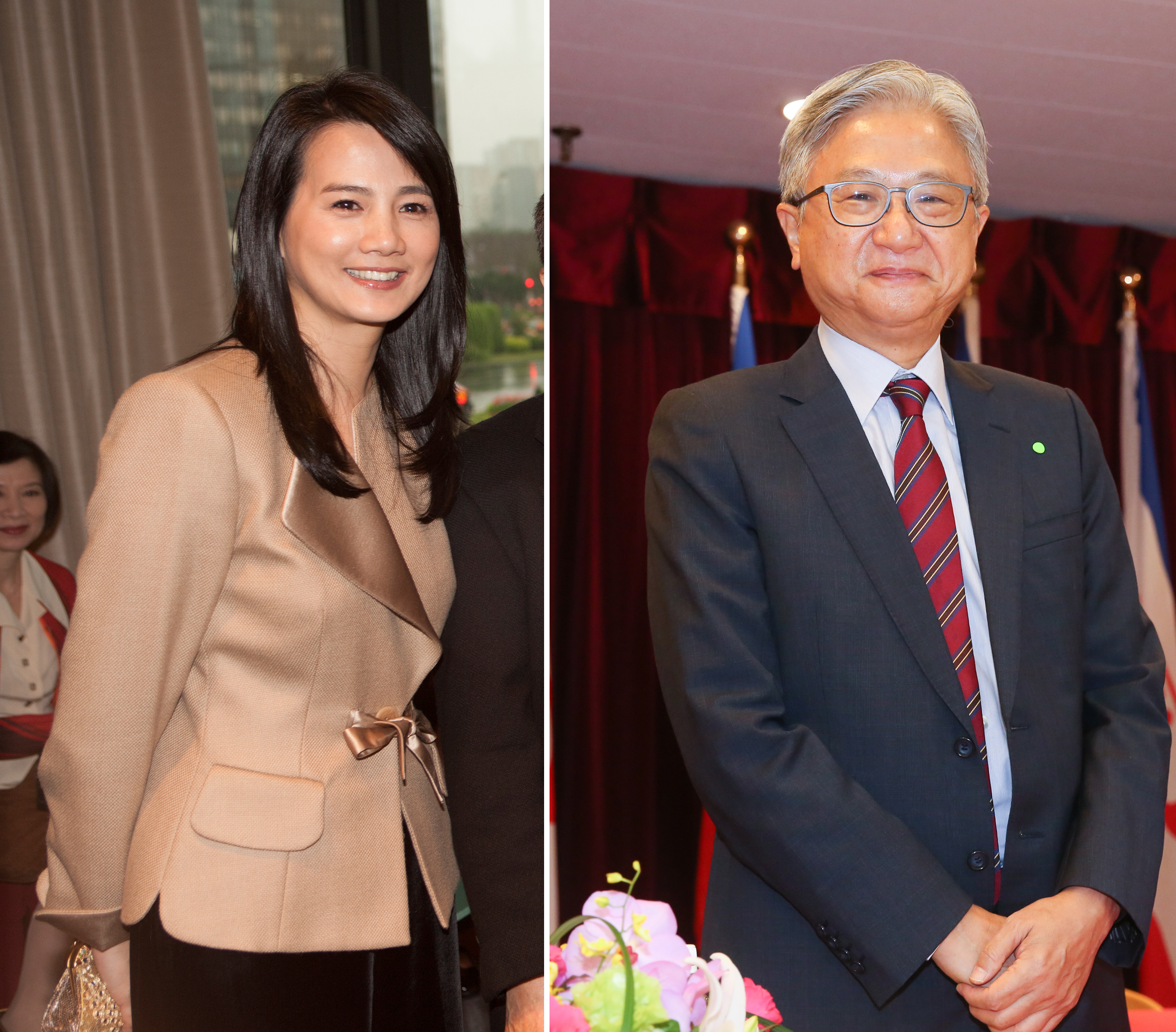 彭雪芬（左圖）可望代夫出征，和小叔、新纖董座吳東昇（右圖）爭奪新光三越董座大位。