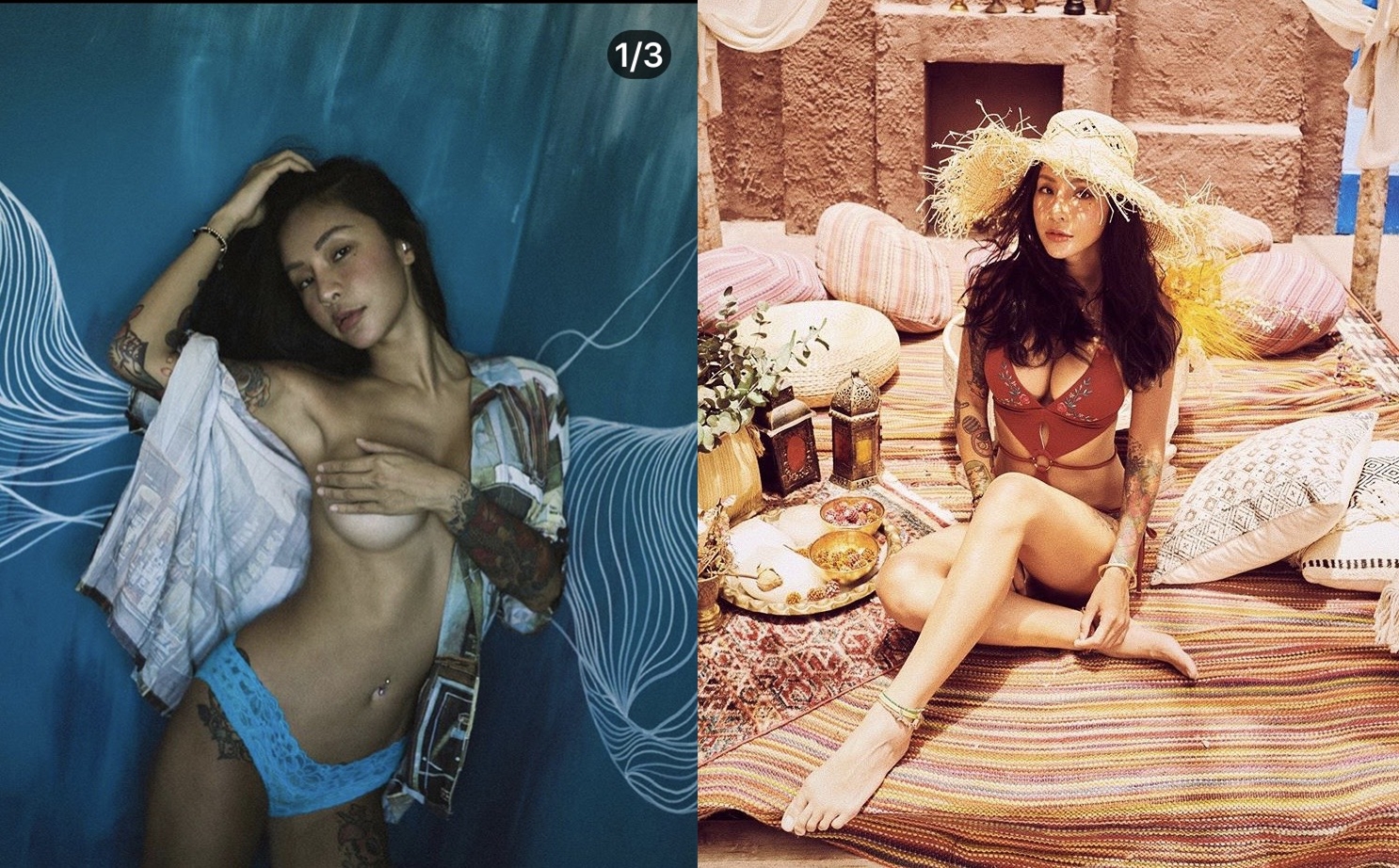 梁云菲身材姣好，常不吝嗇拍性感照。（翻攝自梁云菲IG）