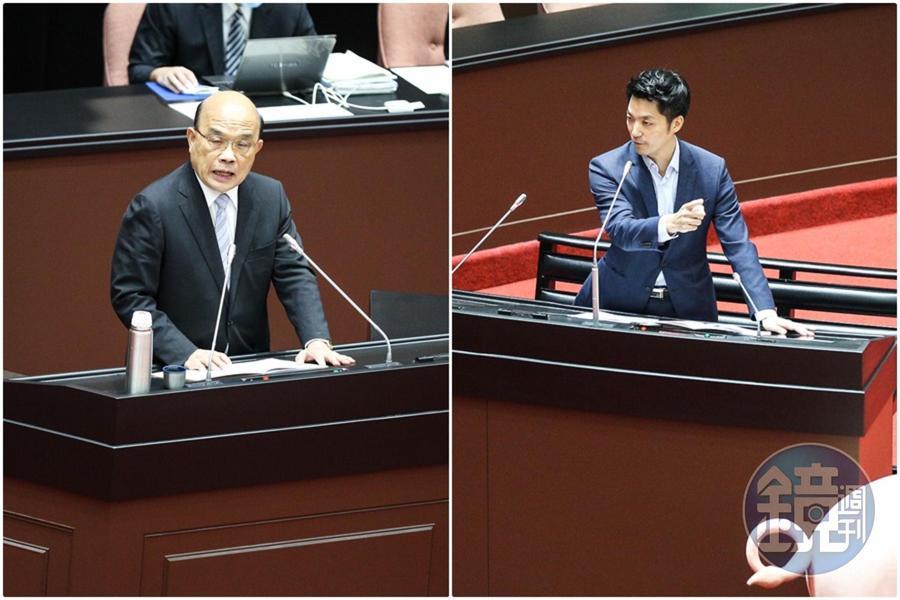 國民黨立委蔣萬安和行政院長蘇貞昌質詢時攻防引議,前國民黨主席朱立倫辦公室發言人凌濤隔空聲援蔣萬安。