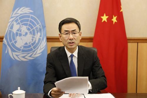 美駐聯合國大使克拉夫特與我駐紐約辦事處長李光章共進午餐,讓中國及常駐聯合國副代表耿爽(圖)相當不滿。(翻攝自中國常駐聯合國代表團官網)