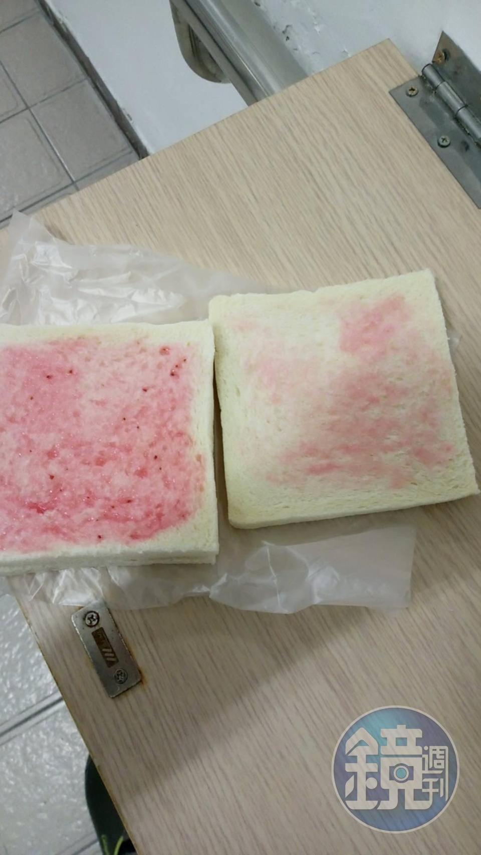 家屬表示安養中心的伙食變得清淡。（讀者提供）