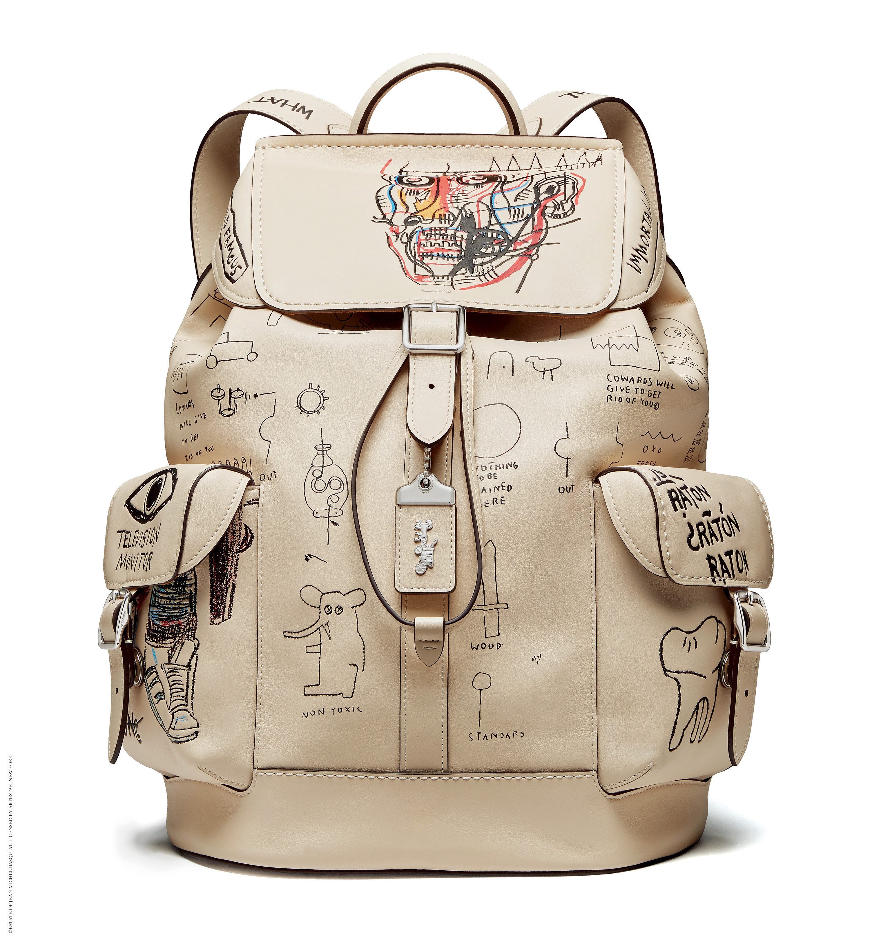 COACH x JEAN MICHEL BASQUIAT後背包 NT$42,800。(COACH提供)