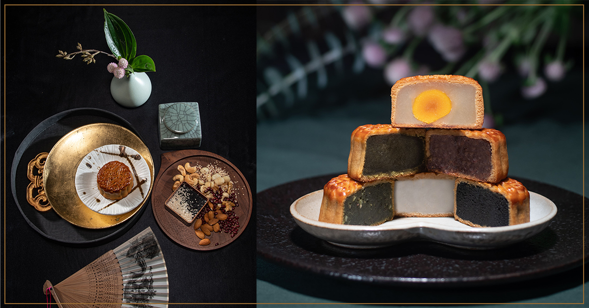 國賓飯店今年嚴選台灣茶入餡，獻上清新香醇滋味的中秋月餅。