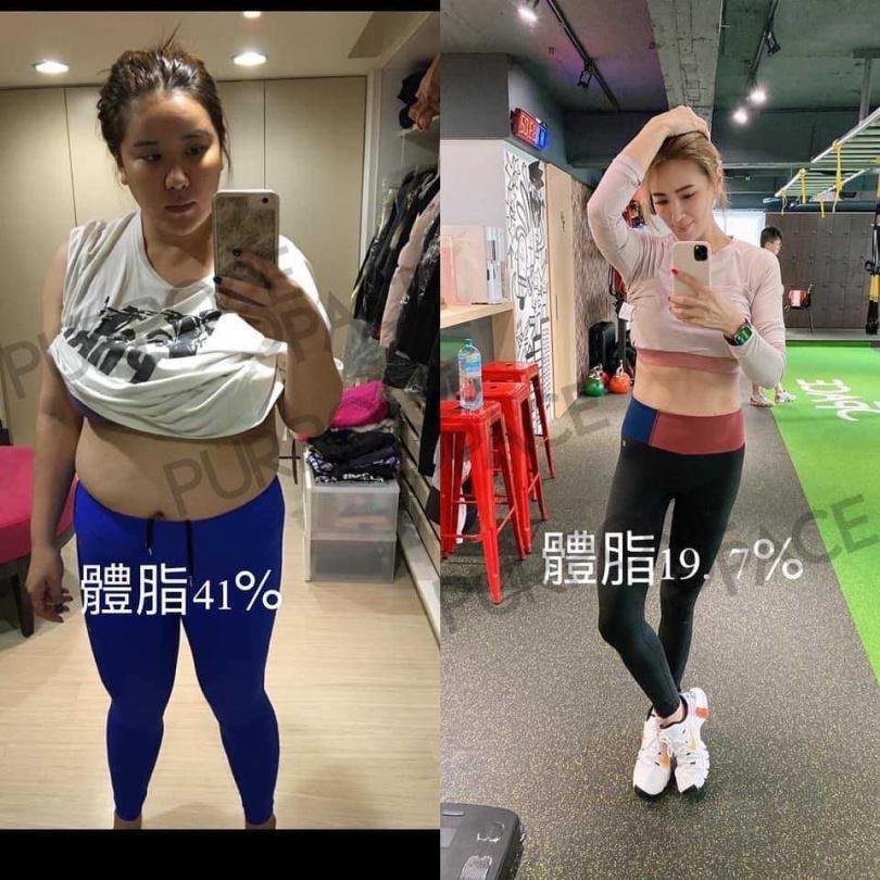 小禎曾因病爆肥,透過努力將體脂從41%降到19.7%。(翻攝自小禎臉書)