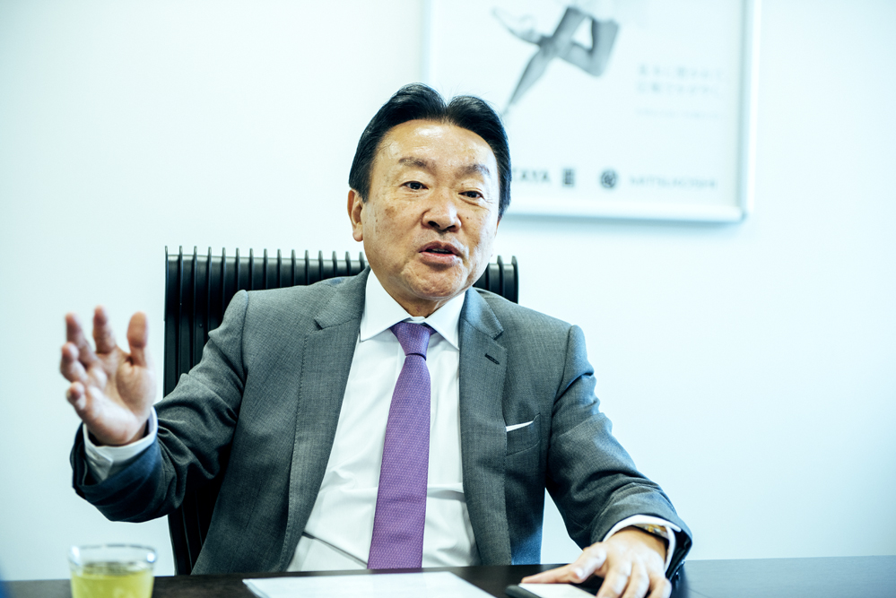 新光三越今天改選董座，村上英之接任董事長大位。（翻攝自daisukesugiyama.jp）