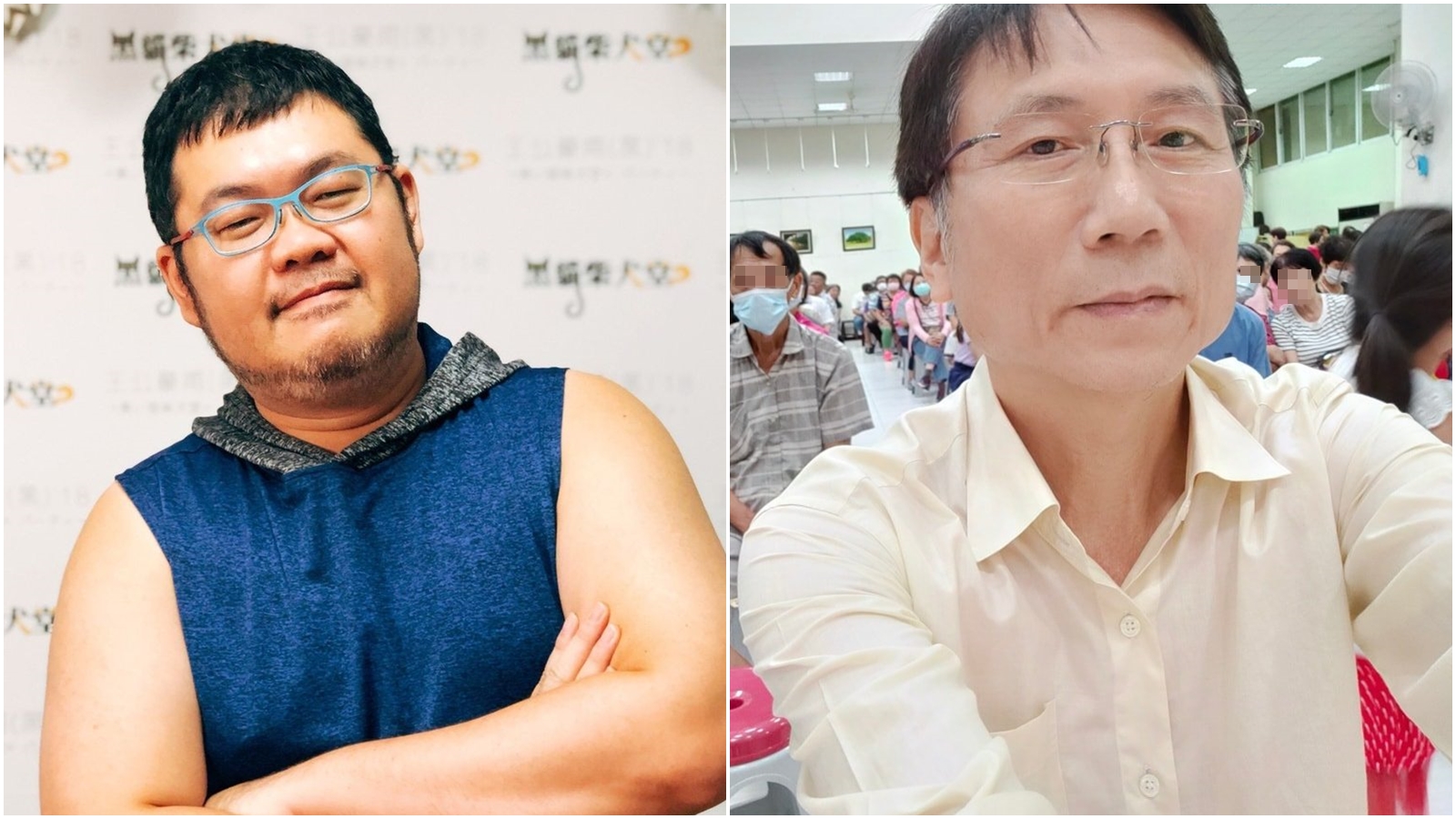 詹江村（右）不滿四叉貓（左）公布的數據，稱每次僅30元，卻被四叉貓再次打臉。（合成圖，翻攝自劉宇、詹江村臉書）