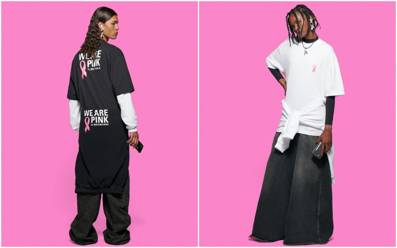 We Are Pink膠囊系列連帽衣NT$28,150、合身T-Shirt NT$15,200。（BALENCIAGA提供）