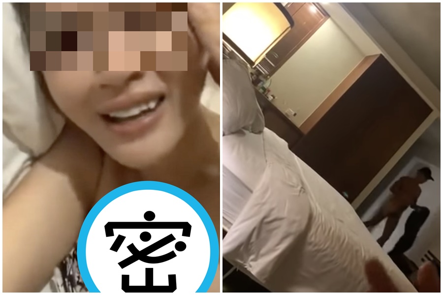 柬埔寨女子雪乳彈出炫耀床事，遭柬埔寨網友罵翻。（翻攝自CH. Rith  YouTube）