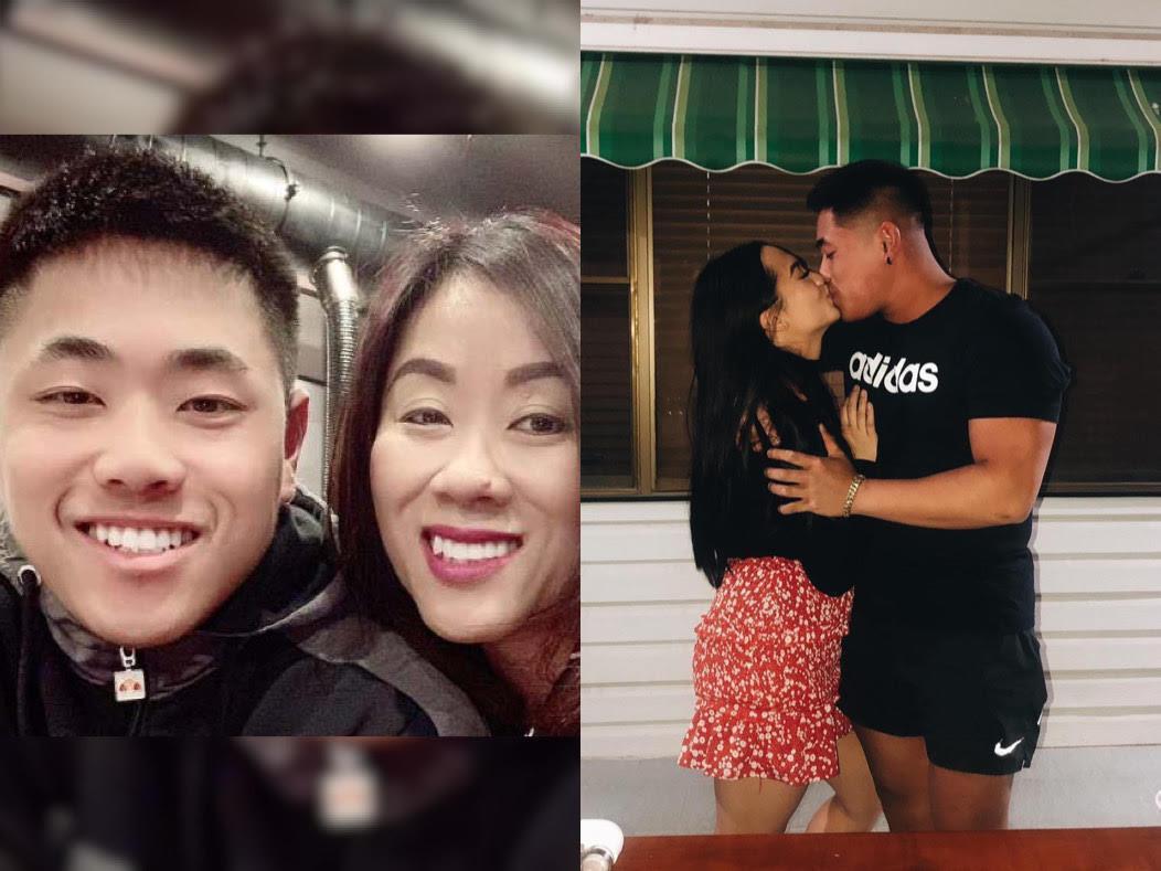 死者於事發前向媽媽(左)與女友(右)說要去健身房,不知為何捲入幫派鬥毆。(翻攝自當事人臉書)