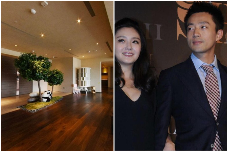 大S今年5月售出婚前就擁有的信義路第一排豪宅。網友貼出豪宅內裝，門口竟有熊貓塑像。（組圖：本刊資料照、翻攝自Dcard）