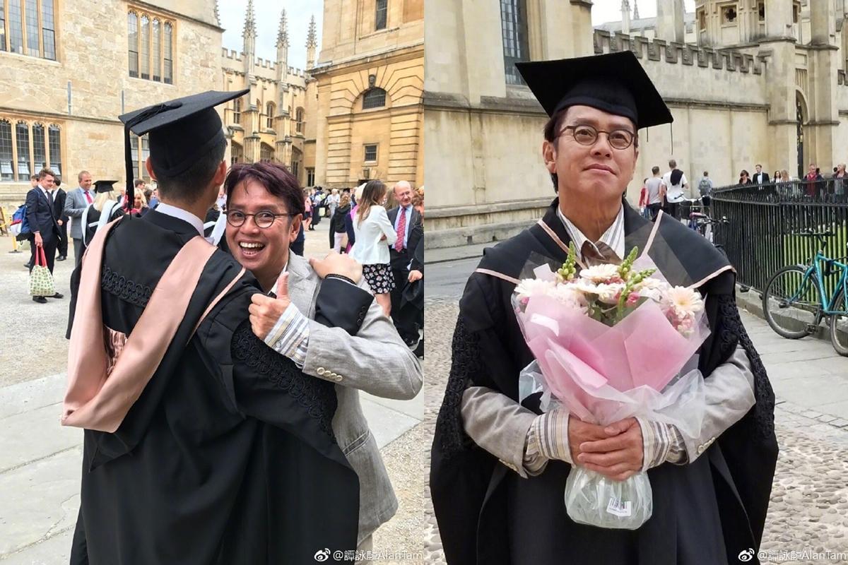 譚詠麟私生子譚曉風22歲就獲得牛津大學碩士學位。(翻攝自譚詠麟微博)