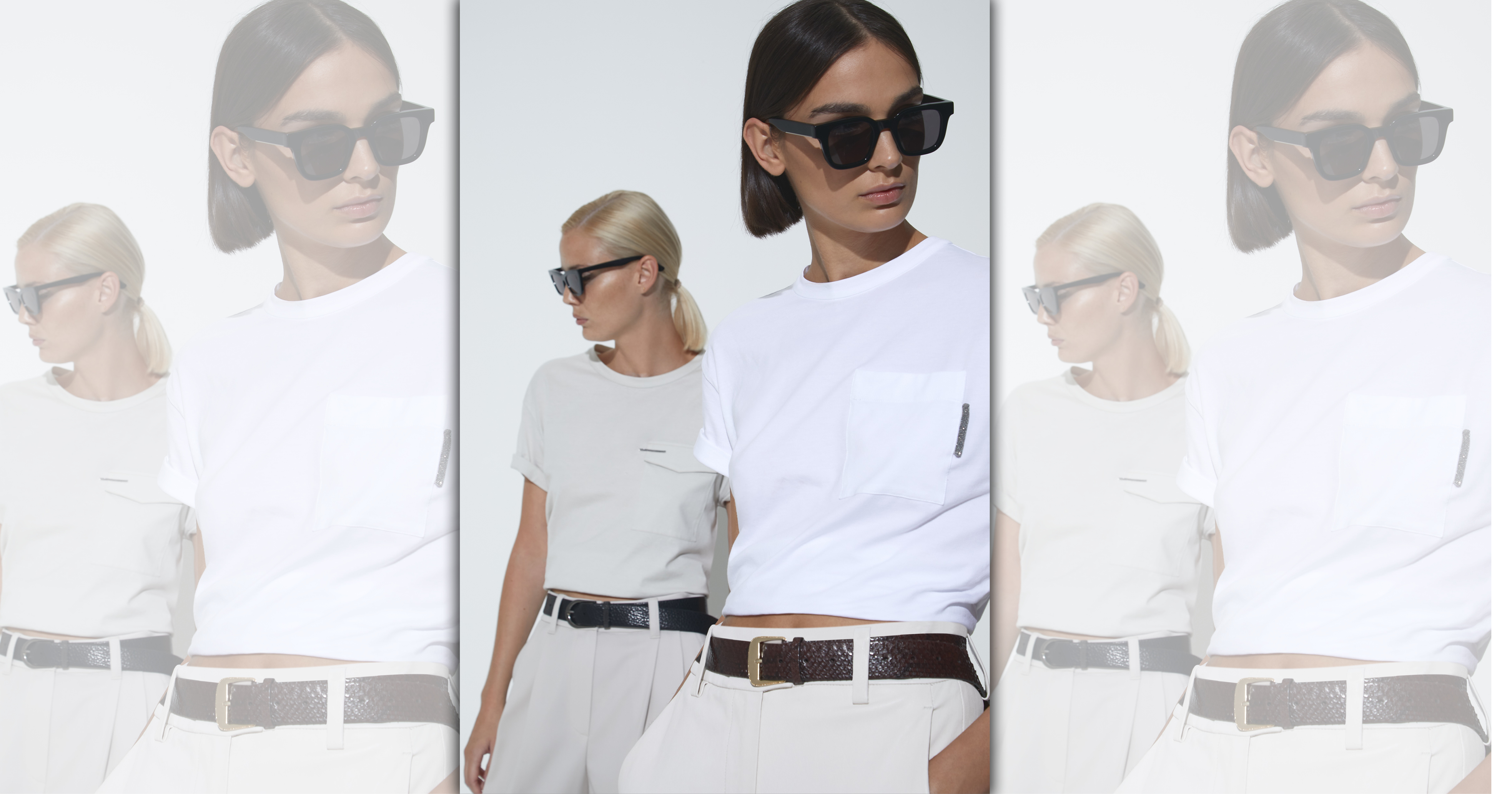 BRUNELLO CUCINELLI的Monili（金屬線）裝飾是品牌辨識度之一，即使在簡單的T-Shirt上也能展現奢華感。（藍鐘提供）