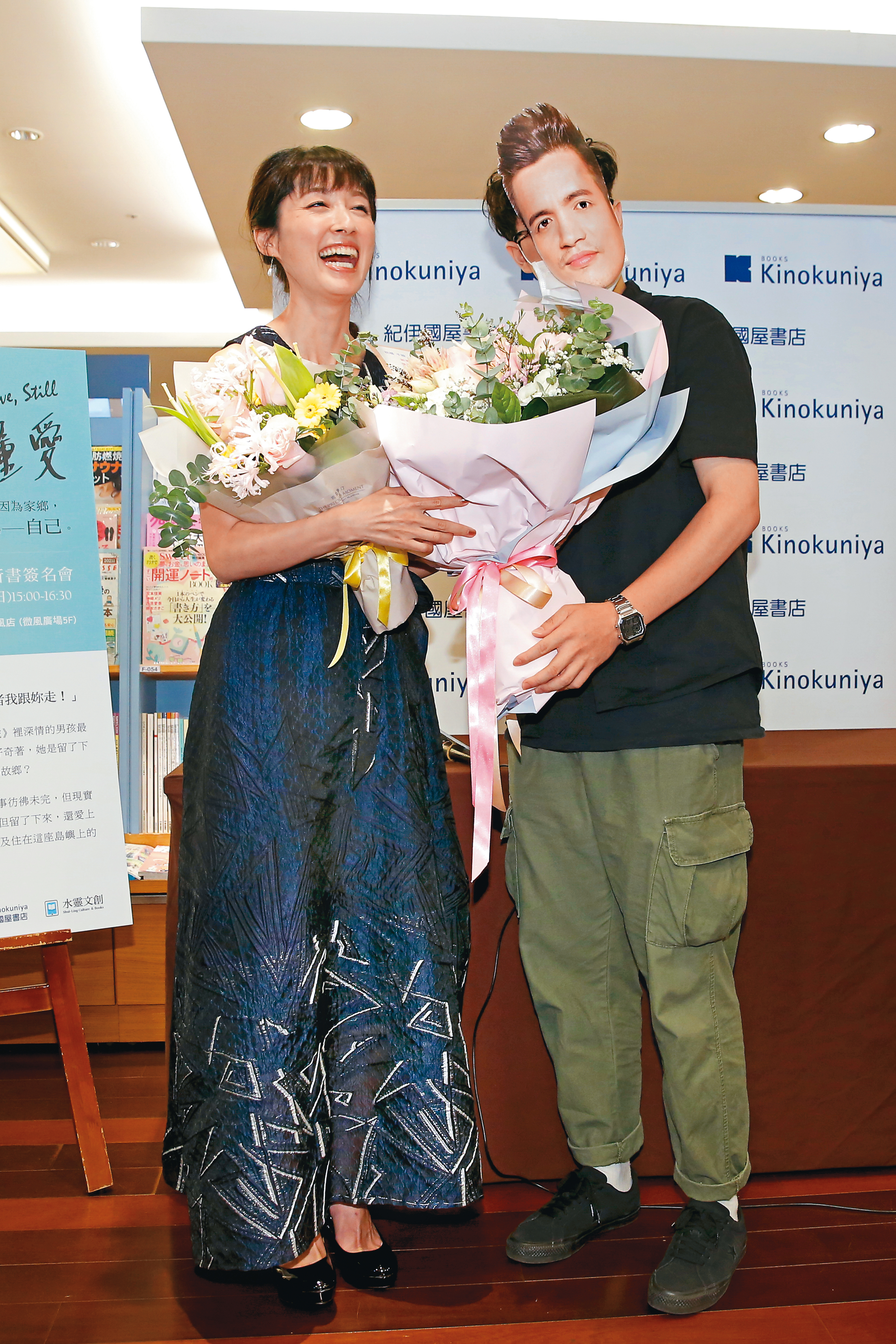 日前田中千繪舉辦新書《四十，仍懂愛》簽名分享會，主辦單位安排小鮮肉假扮范逸臣製造話題。