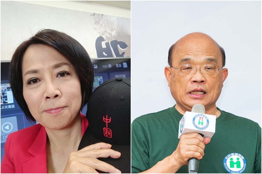 名嘴黃智賢不滿蘇貞昌稱〈我的祖國〉是不適當的歌，點播了另一首〈歌唱祖國〉要給他聽。（左圖翻攝自黃智賢世界臉書粉專）