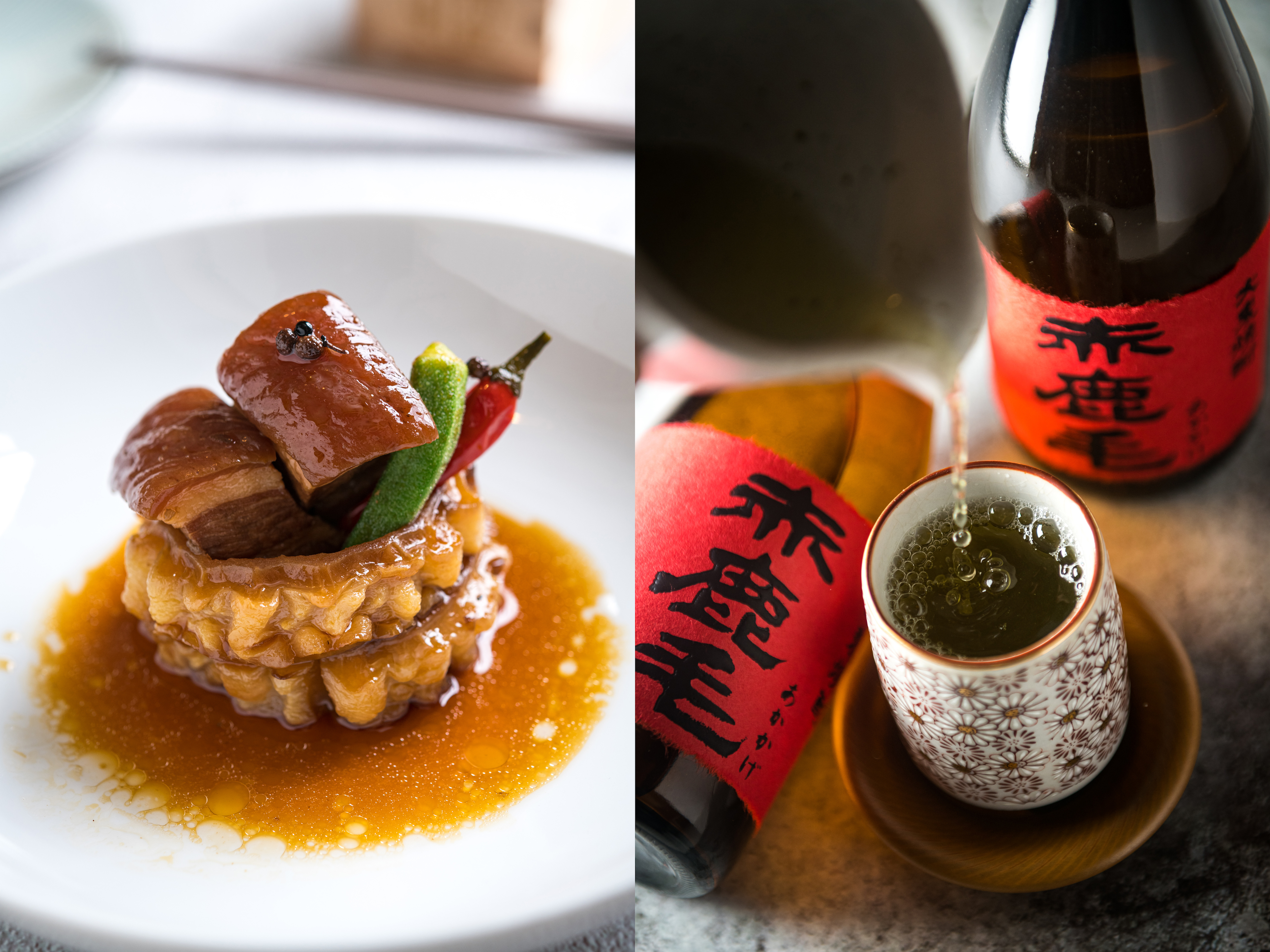 宮崎燒酎可不只能搭日本料理，搭配醬香飽滿的台味角煮，也能有漂亮的表現。