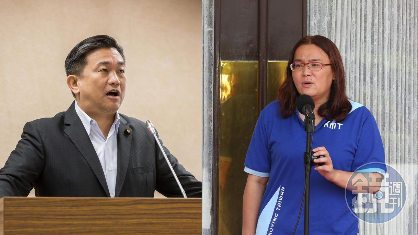 民進黨王定宇（左）提案修法，引來國民黨立委陳玉珍（右）反彈。（本刊資料照）