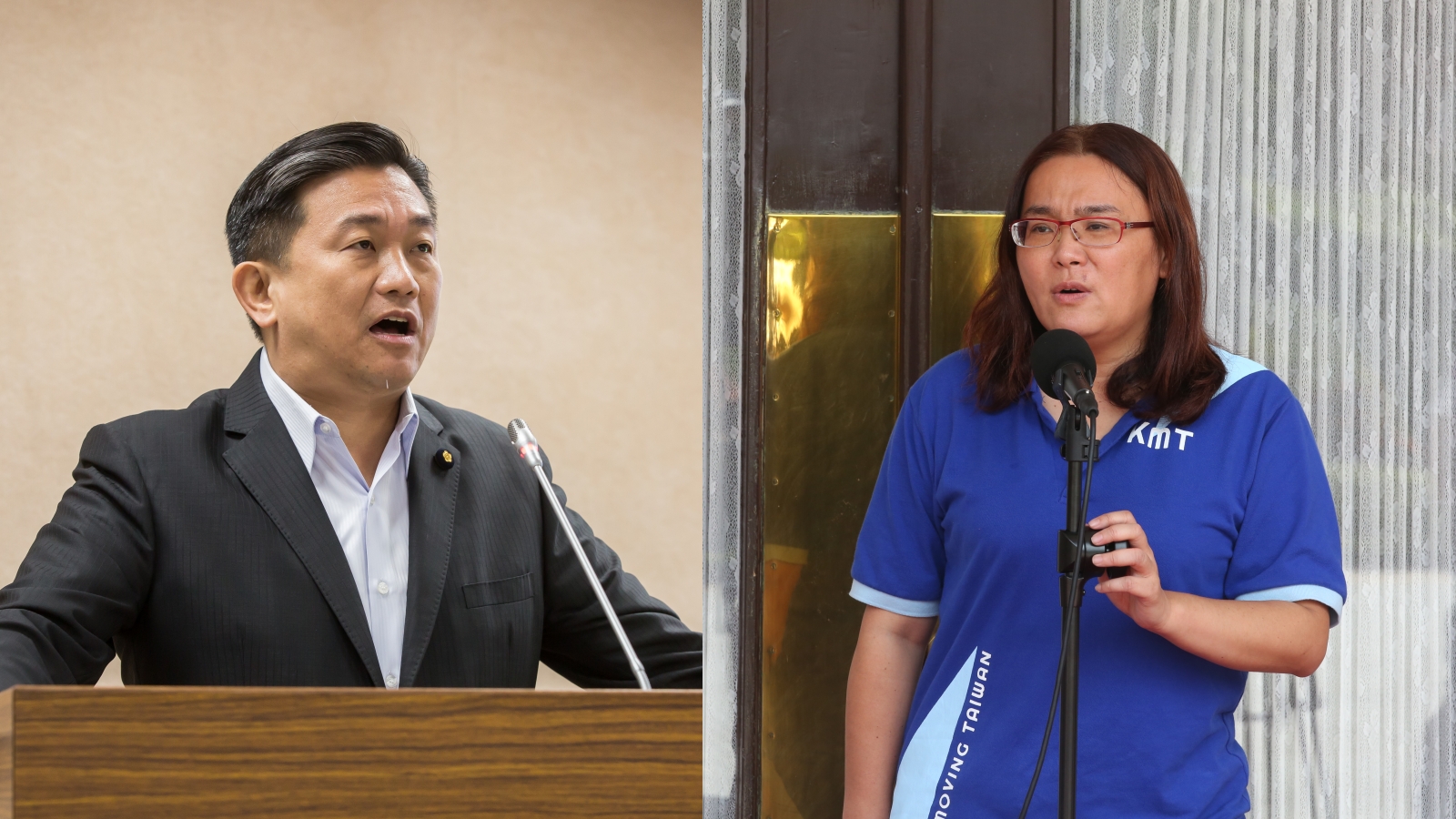 民進黨王定宇（左）提案修法，引來國民黨立委陳玉珍（右）反彈。（本刊資料照）